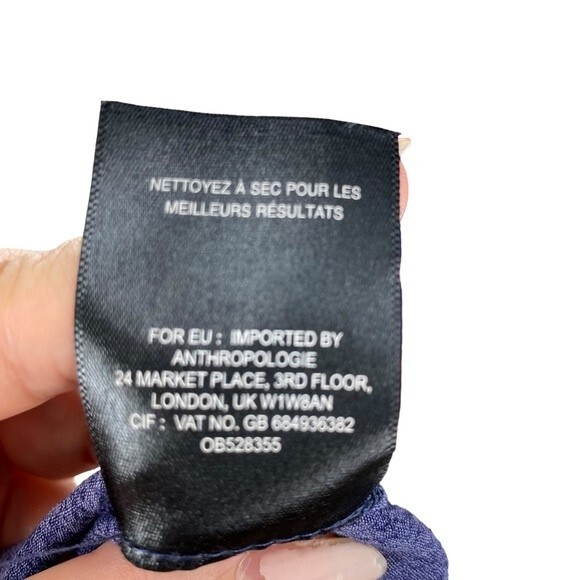 Anthropologie HD in Paris Size 2 Striped Pane Midi Dress Blue and Pink - Picture 11 of 13